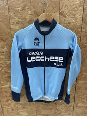 Vintage Pedale Lecchese Cycling Jersey Long Sleeve Blue Size S