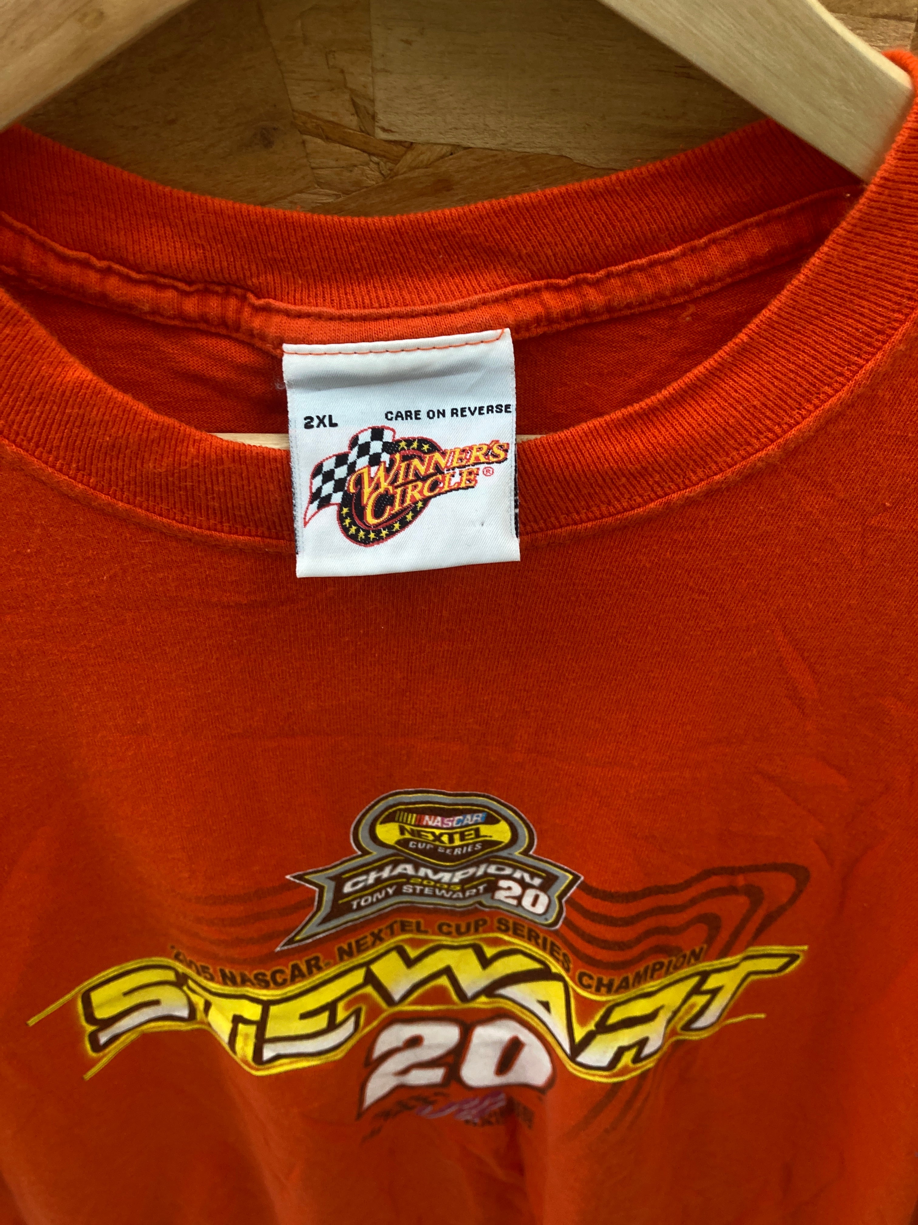 Vintage 05 Tony Steward Home Depot Nascar orange Joe Gibbs Tshirt size XXL