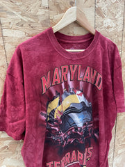 Vtg The Mountain Maryland Terrapins Tie Dye T-Shirt Size XL Red Graphic Tee