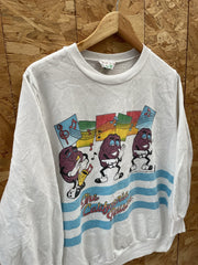 Vintage California Raisins Sweatshirt Crewneck White Graphic Print 90s