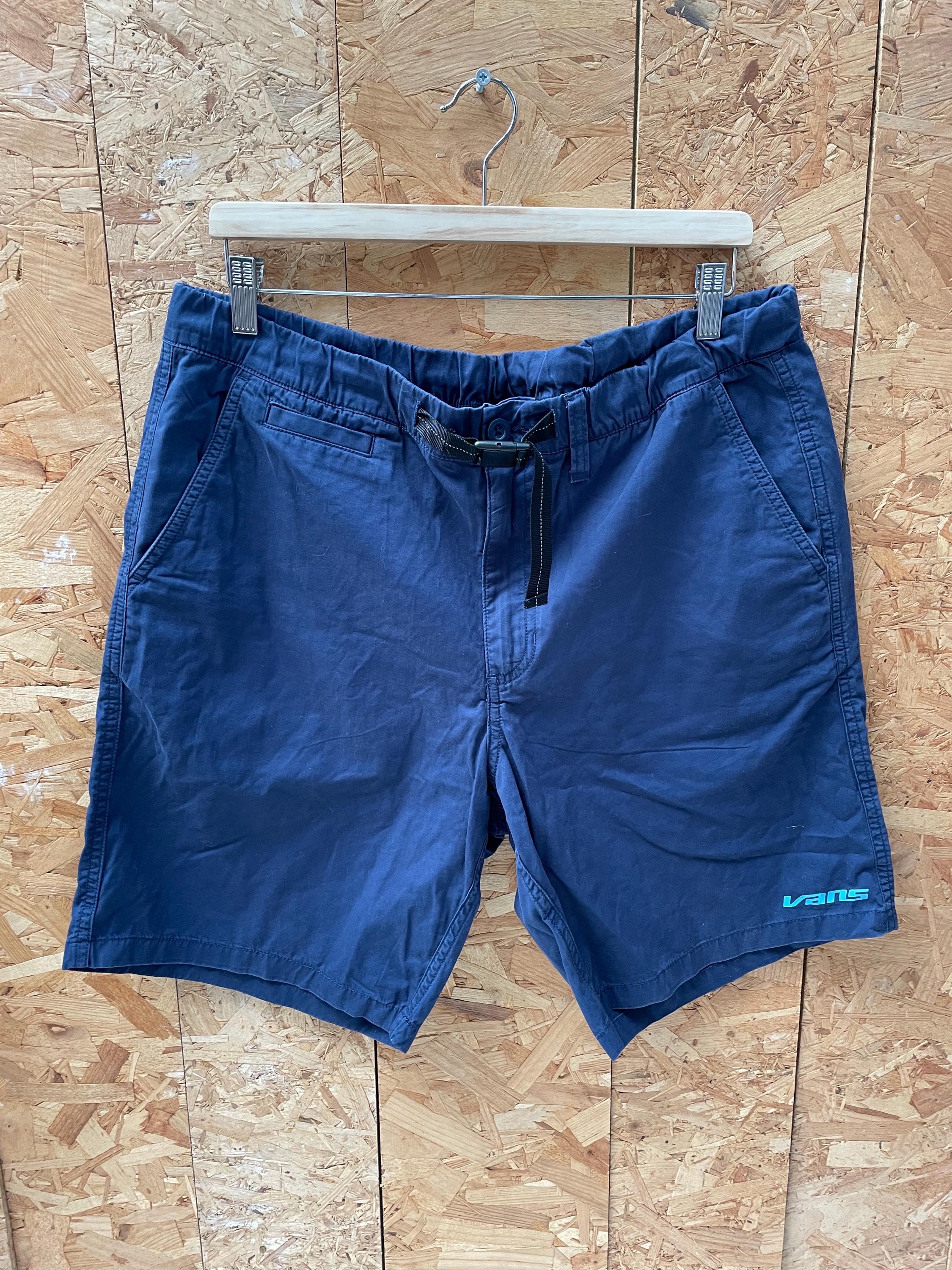 Vintage Y2K Vans navy blue chino style mens skater shorts size XL adjustable waist