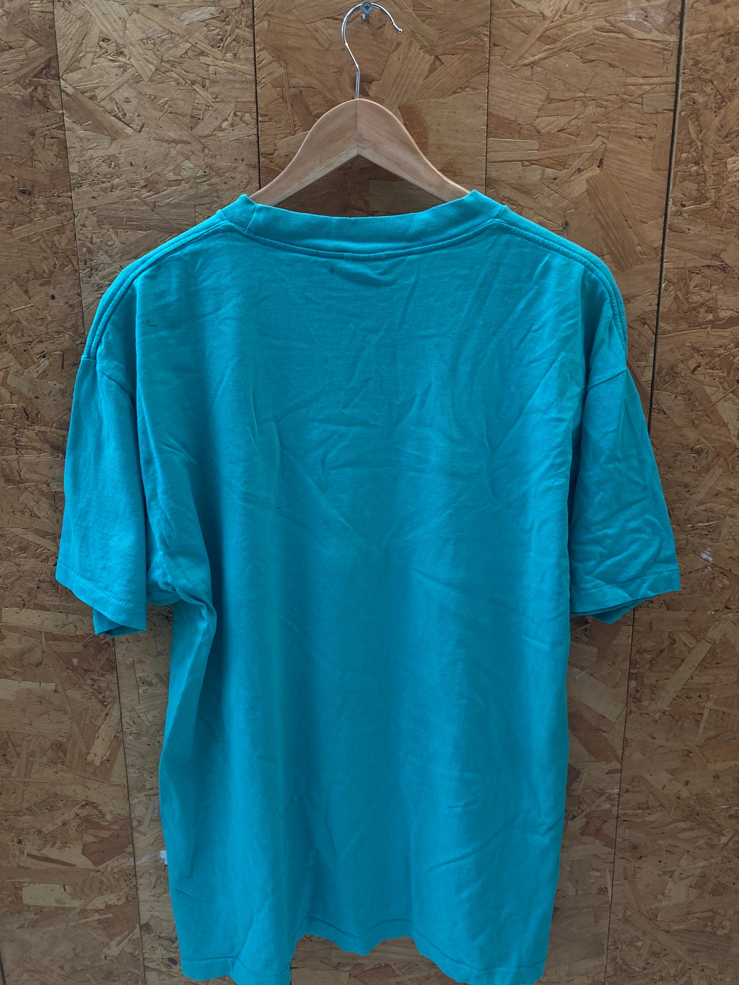 Vintage 90s turquoise Wilson Tennis globe logo single stitch t-shirt size XL