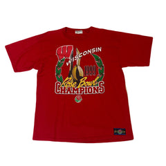 Vintage 99 Wisconsin Rose Bowl champions red USA souvenir tshirt size XL