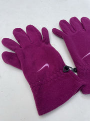 Nike Fleece Gloves Purple Embroidered Swoosh Youth XL Winter Warm