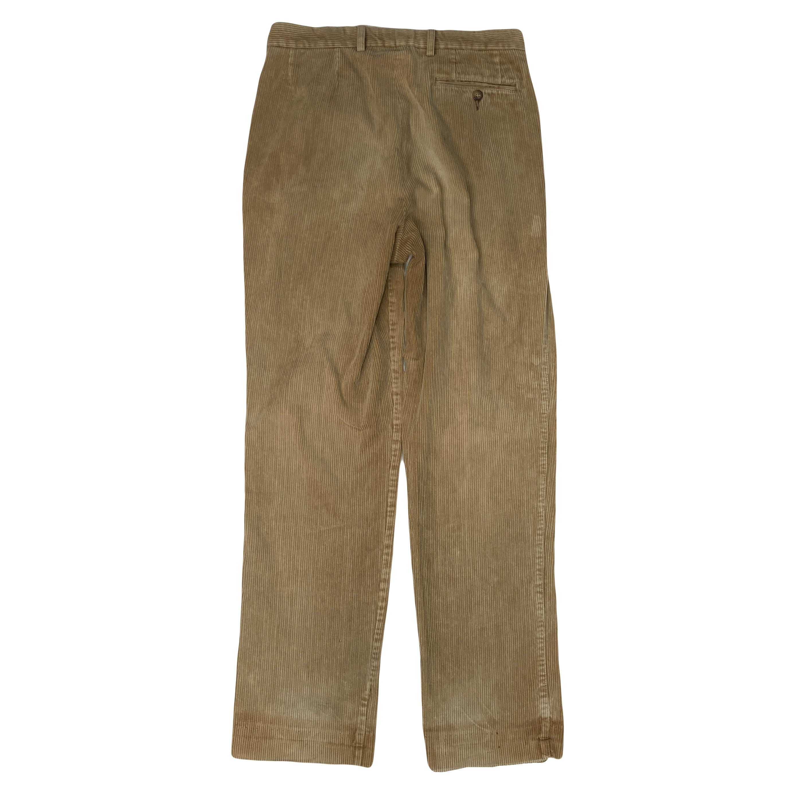 Vintage 90s beige tan jumbo corduroy trousers size W32 L34 by Celo