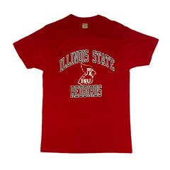 Vintage 80s Illinois State Redbirds single stitch red t-shirt size large