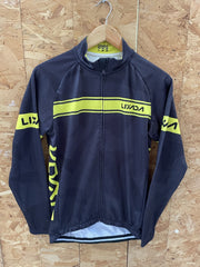 LIXADA Men's L Black Yellow Cycling Jersey Jacket Long Sleeve Full Zip