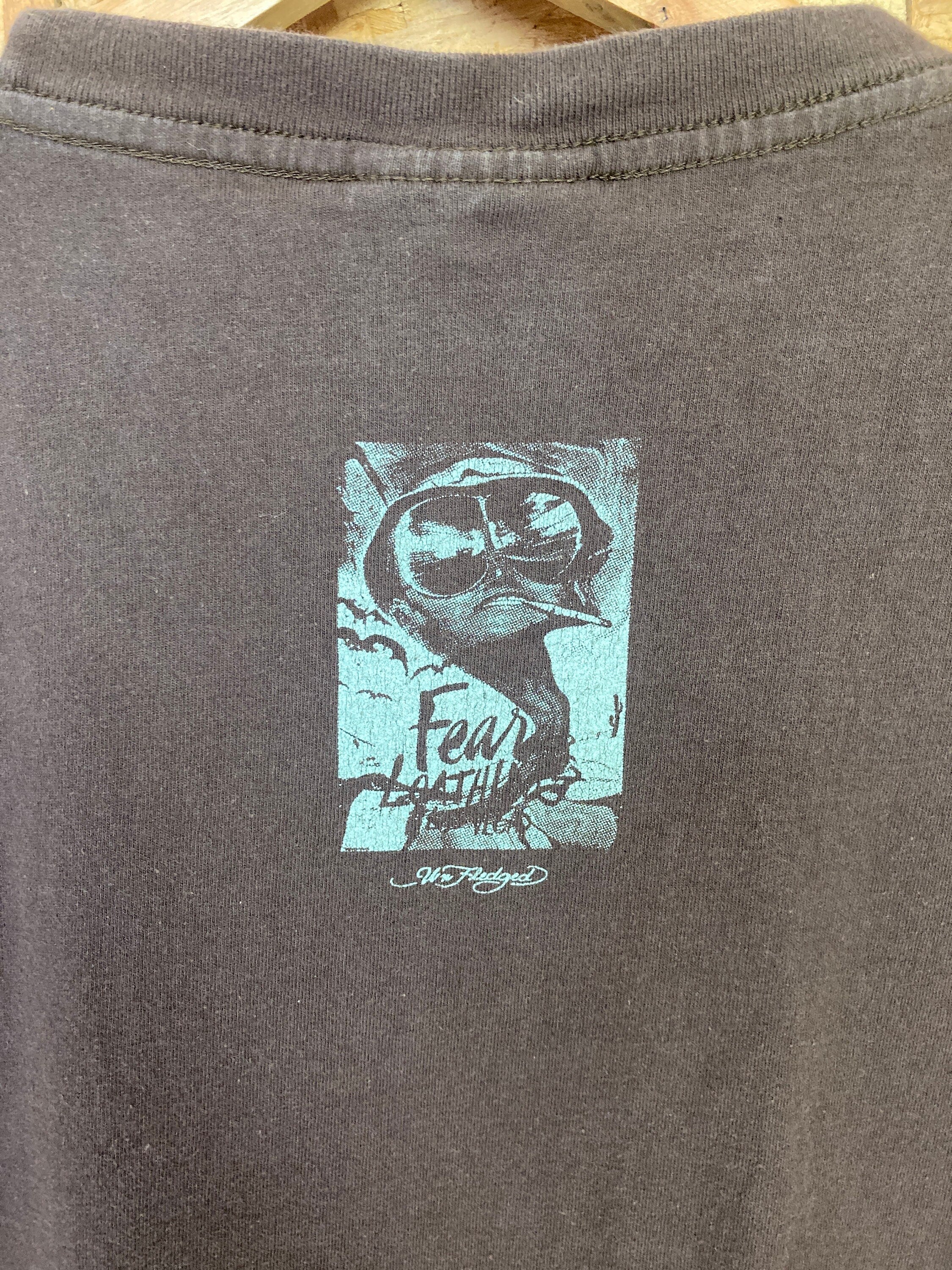 Vintage 90s Fear and loathing in Las Vegas brown green double sided print movie film souvenir t-shir