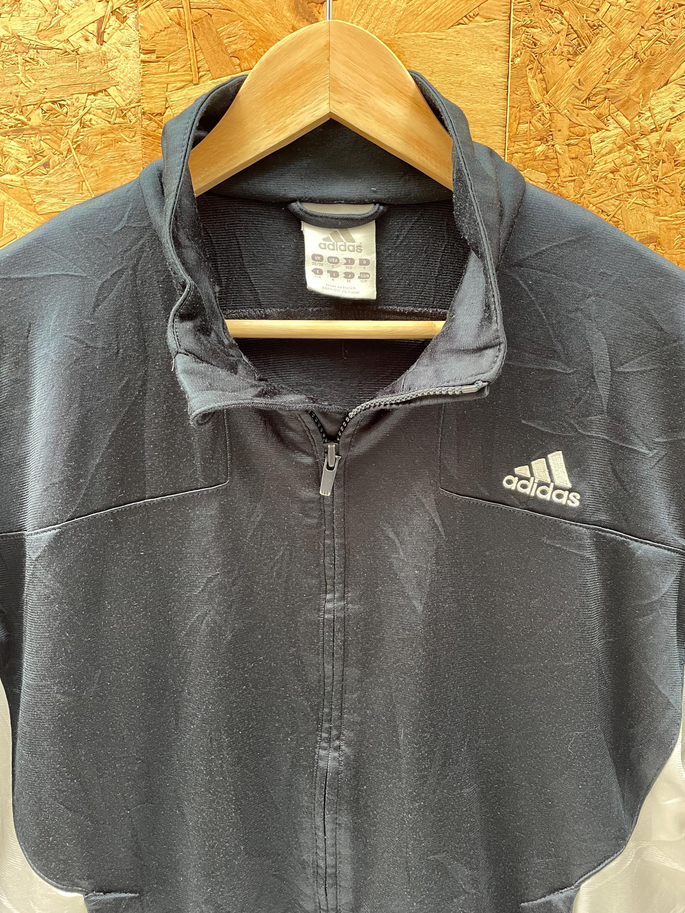 Vintage Y2K Adidas zip track top navy blue white size 36/38 medium