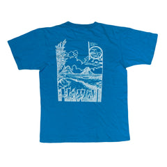 Vintage 90s blue single stitch Bellows Hawaii souvenir t-shirt size medium