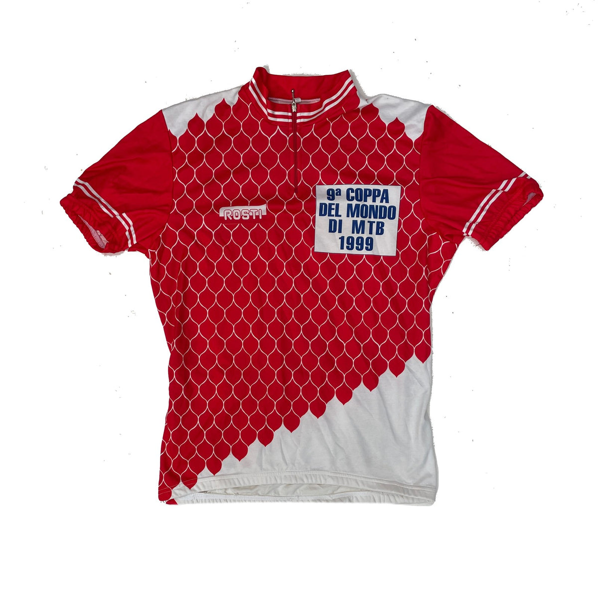 Vintage Rosti 1999 Coppa Del Mondo Di MTB Cycling Jersey Red White XL