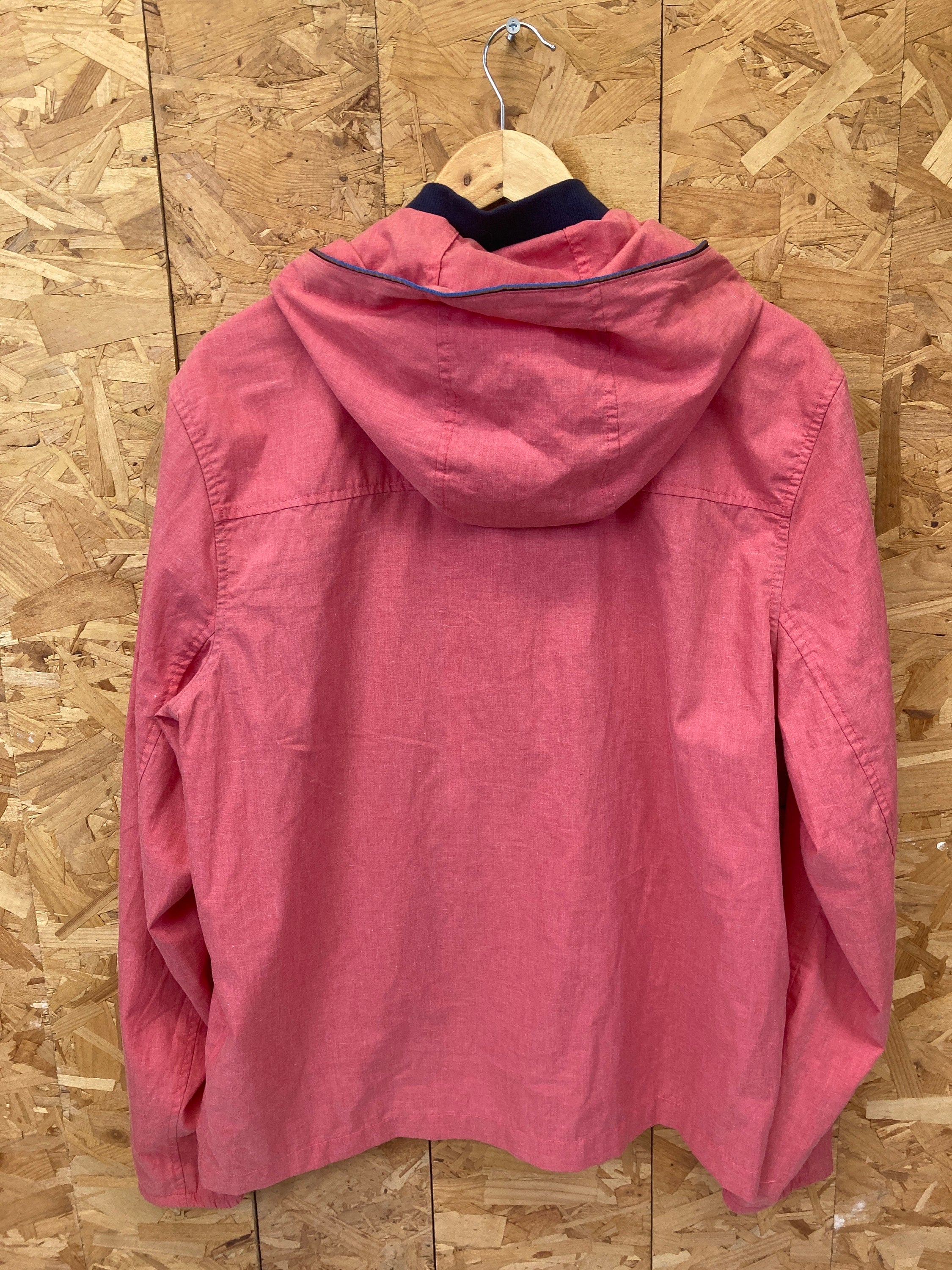 Vintage Y2K Timberland salmon coral light red cotton linen summer jacket size large