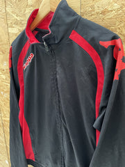 Kappa Track Jacket Red Black Logo Zip Up Sportswear Men's Large
