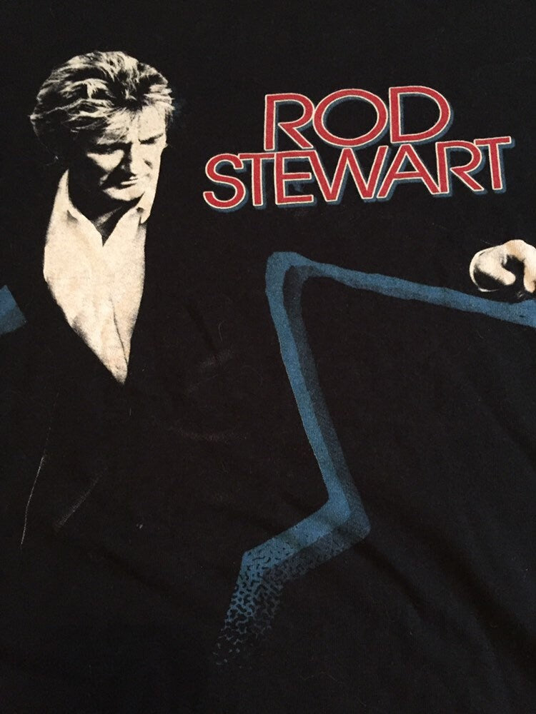 Music merch 00s vtg band t shirt Rod Stewart tour size M