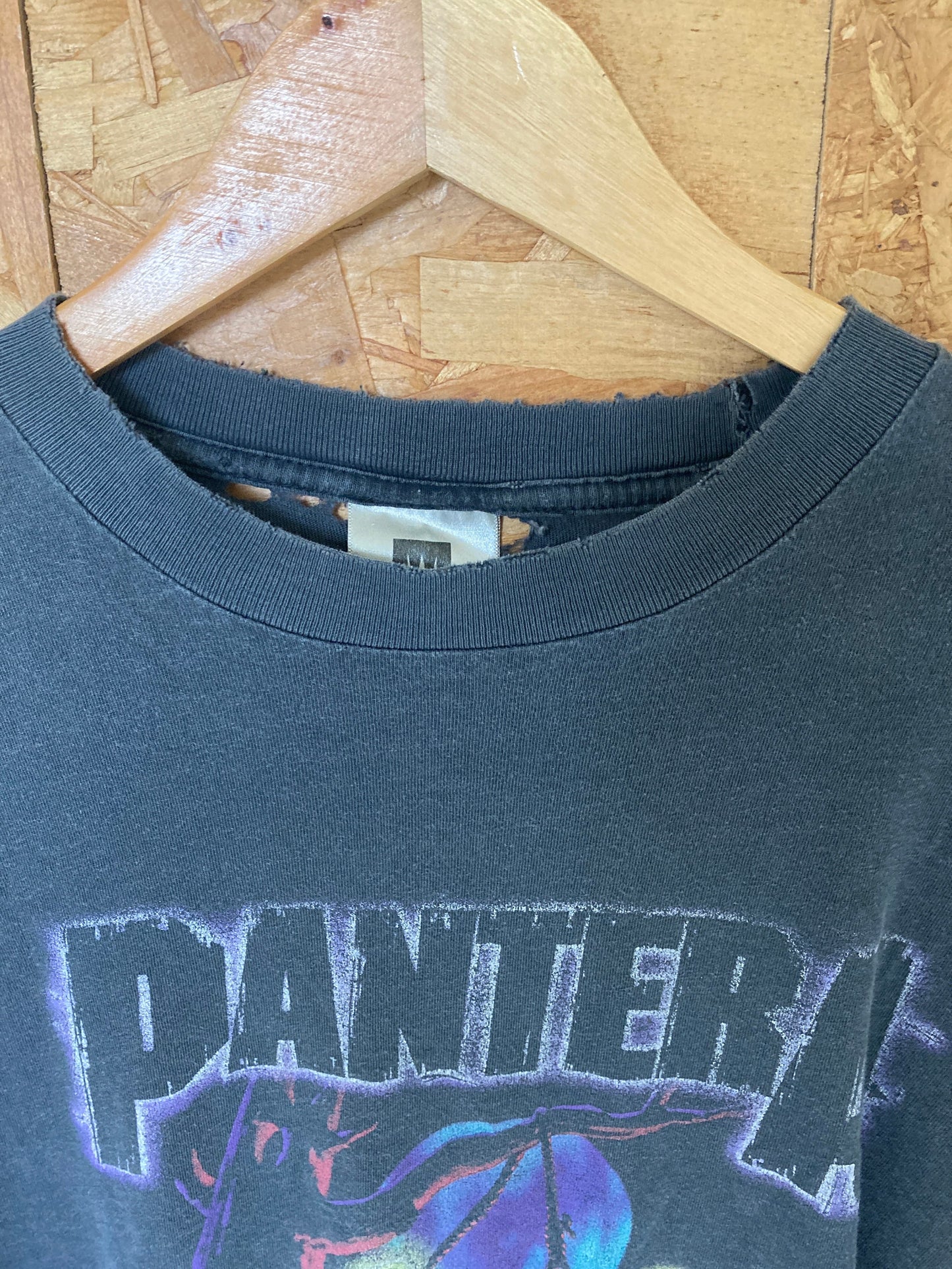 Vintage 90s thrashed Pantera double sided distressed band t shirt size XL