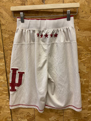 Vintage Y2K Adidas Indiana University Hoosiers beige maroon basketball college team shorts size smal