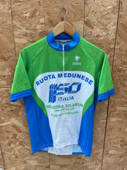 Nalini Cycling Jersey Short Sleeve Green Blue White Italy Men's Size L