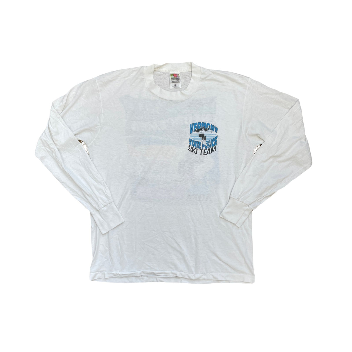 Vintage Ski Race 1997 Enforcement Long Sleeve Single Stitch T-Shirt L White