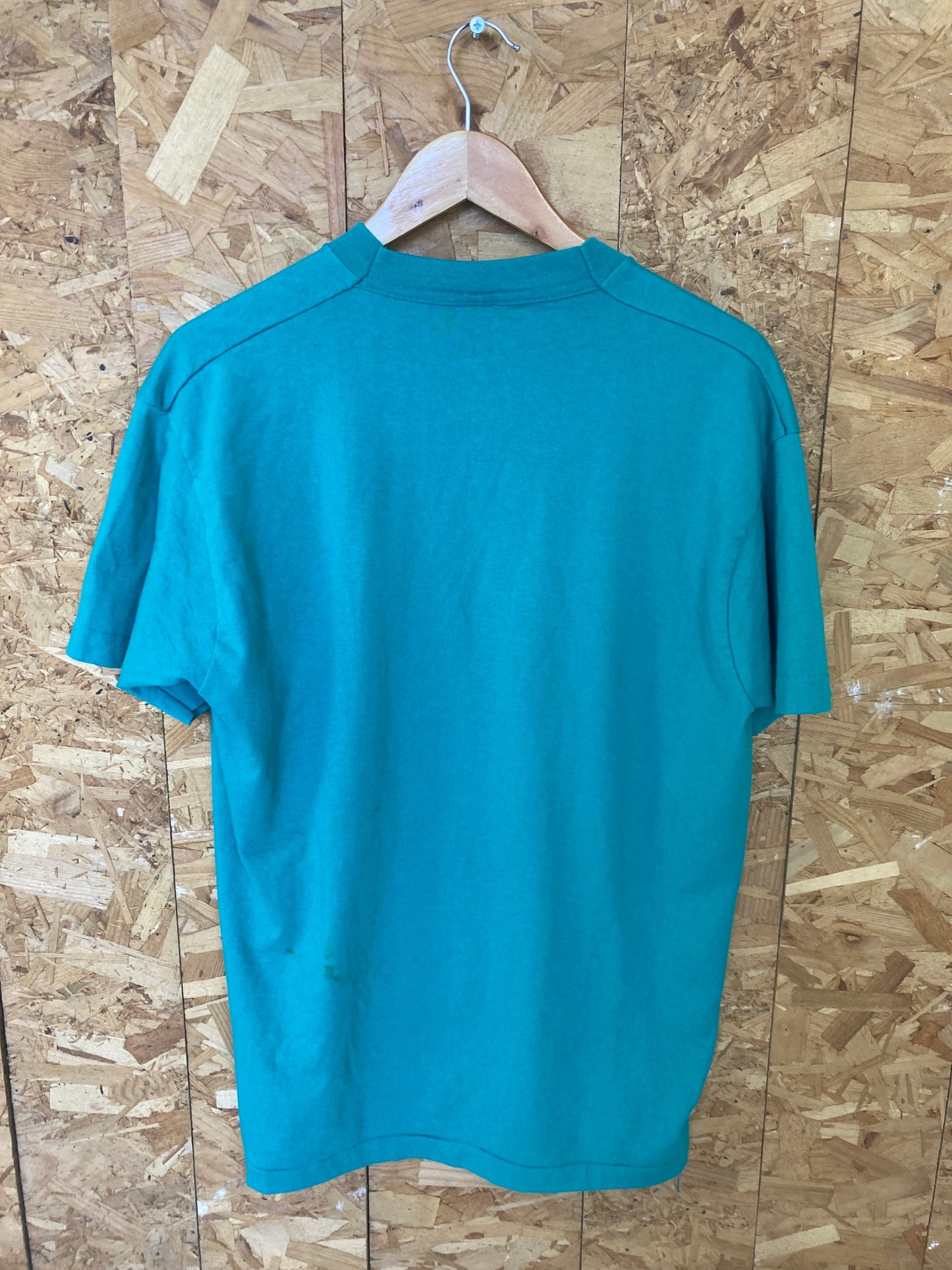 Vintage 80s turquoise green Sacramento USA souvenir single stitch t-shirt size XL