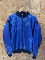 Vintage Agu Sport Blue Cycling Track Jacket XL Retro