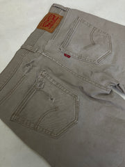 Vintage Y2K thrashed beige levis 511 coloured beige jeans W32 L32