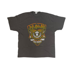 Vintage Def Leppard Rock Brigade Tour 2018 T-Shirt Charcoal Gray 2XL