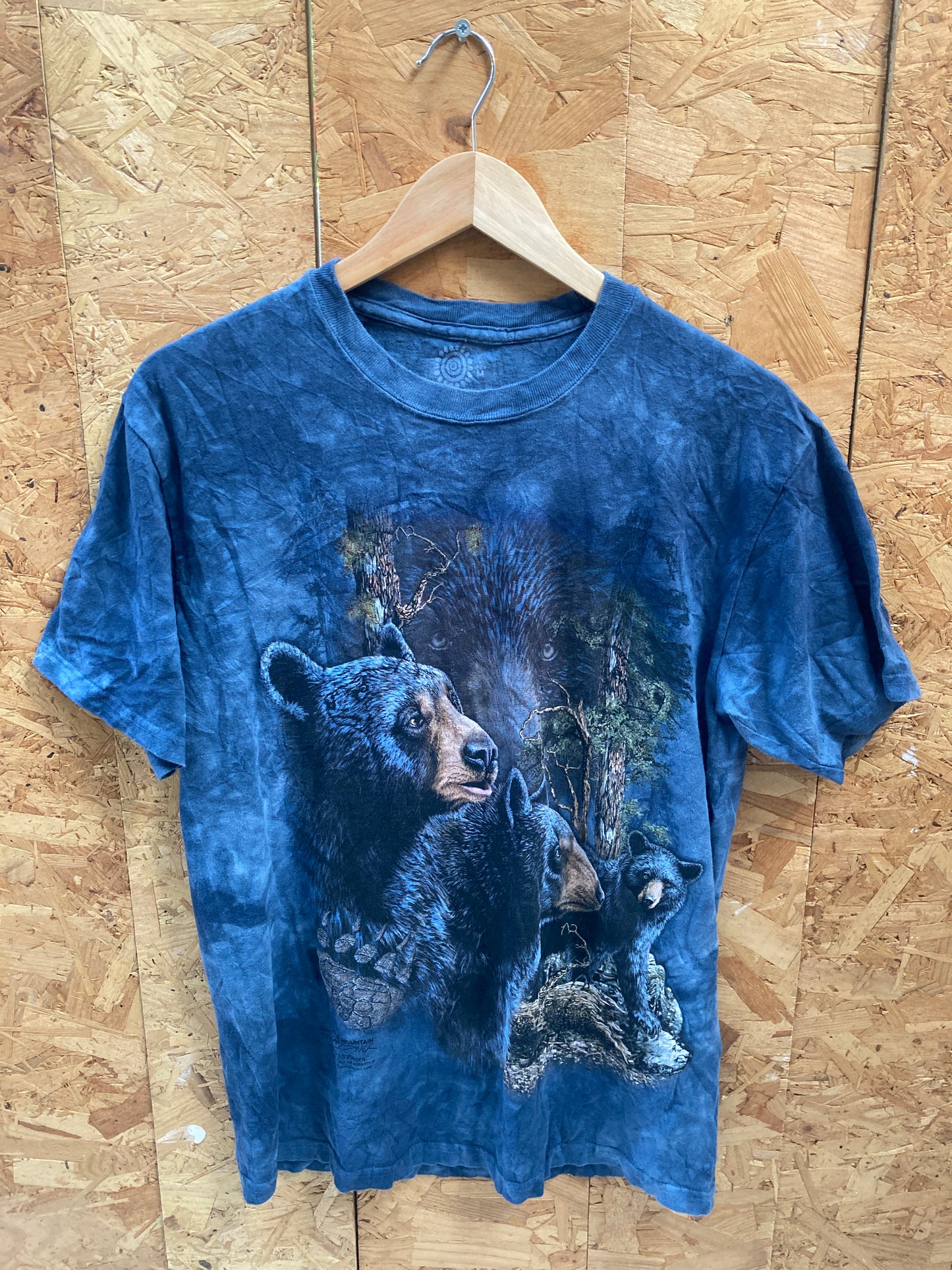 Vintage The Mountain USA black bears nature scene blue tie dye  t-shirt size M