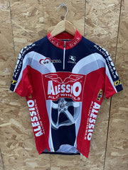 Alessio Alloy Wheels De Rosa Cycling Jersey Short Sleeve Red Blue Men's Size M