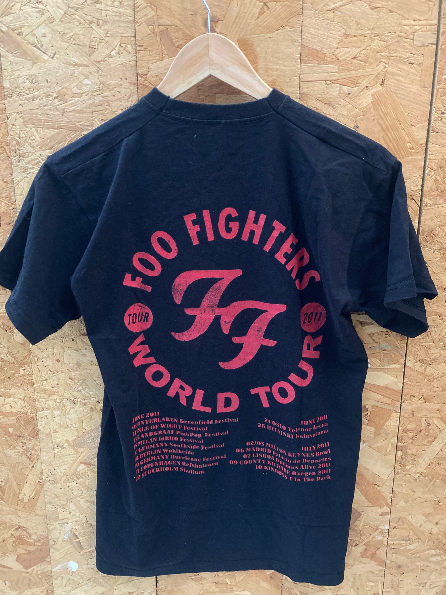 Vintage 2011 Foo Fighters Wasting Light world tour double side print t-shirt S