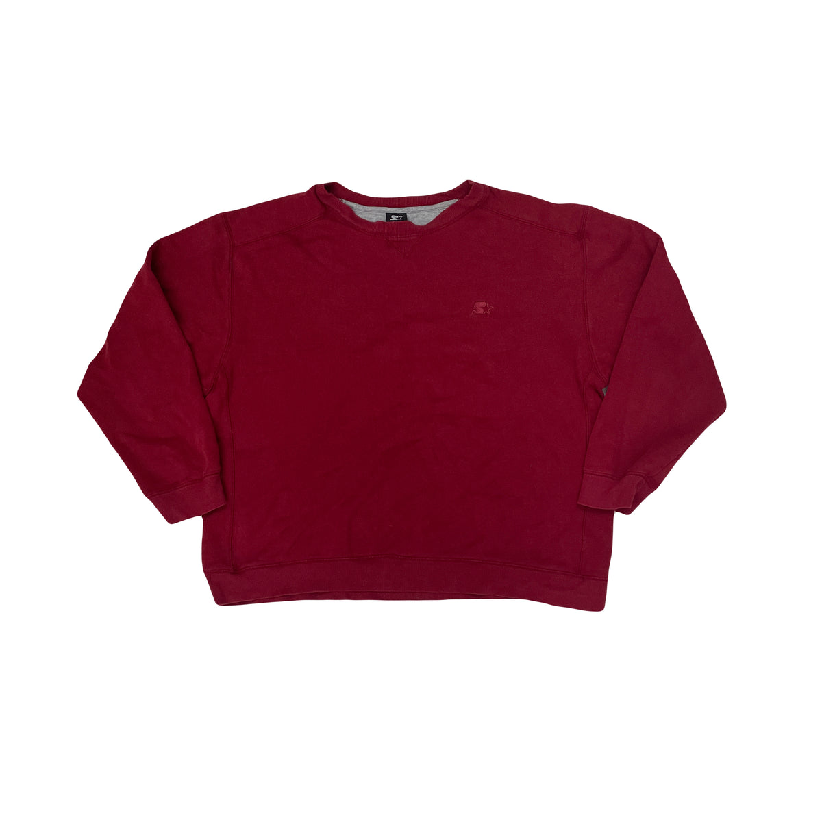 Vintage Starter Crewneck Sweatshirt Burgundy XL Embroidered Logo Boxy Fit