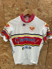 Vintage Govoni Team Cycling Jersey White Red Yellow Blue Anna Neri Men's Size M