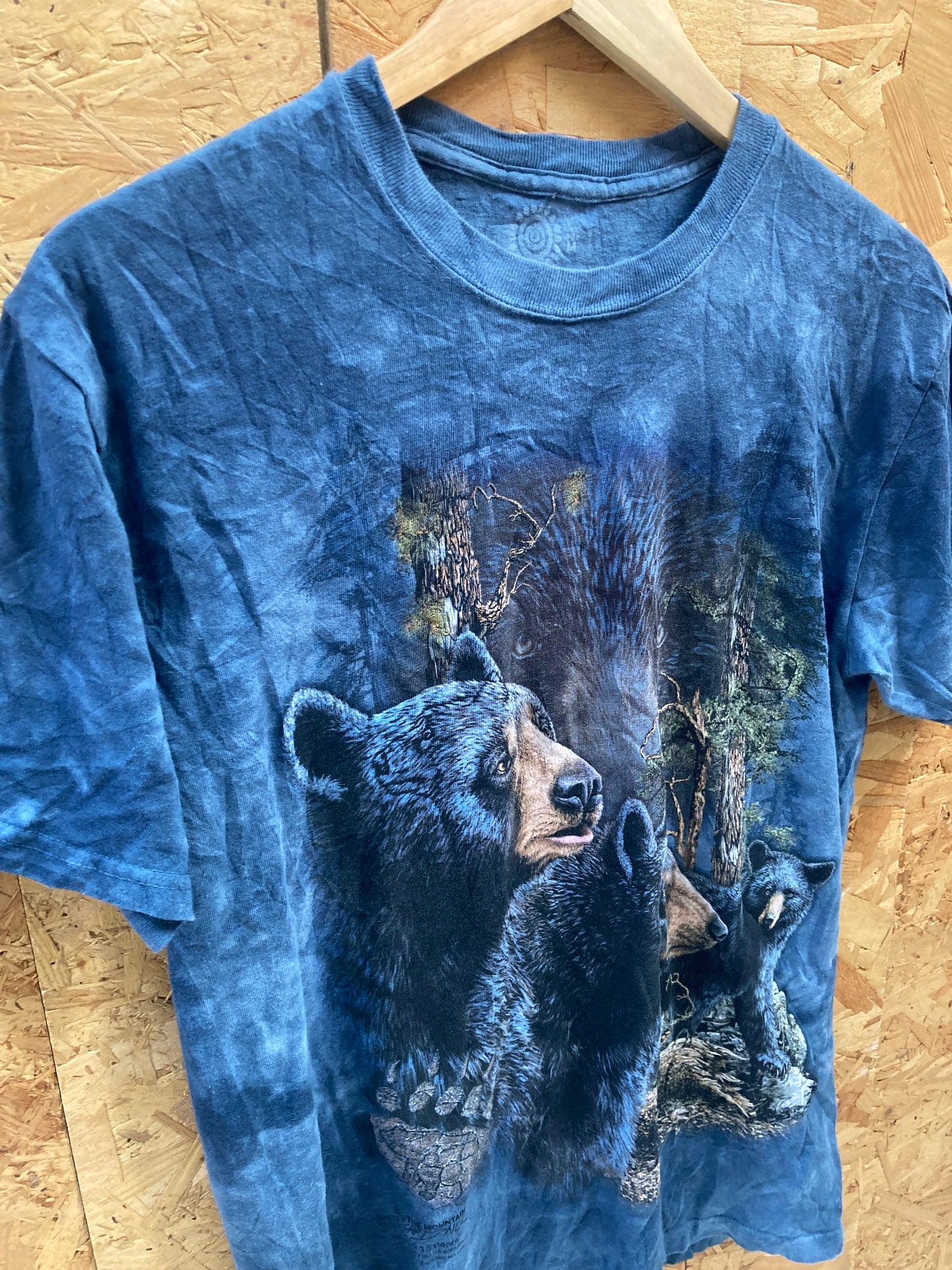 Vintage The Mountain USA black bears nature scene blue tie dye  t-shirt size M