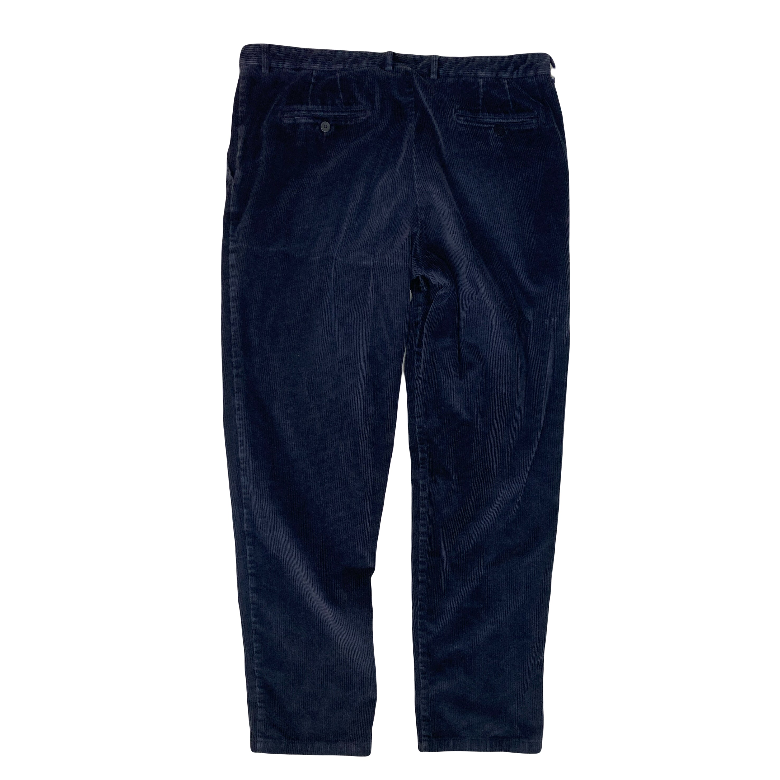Vintage 90s navy blue muted corduroys trousers size W39 L34 by NewMan