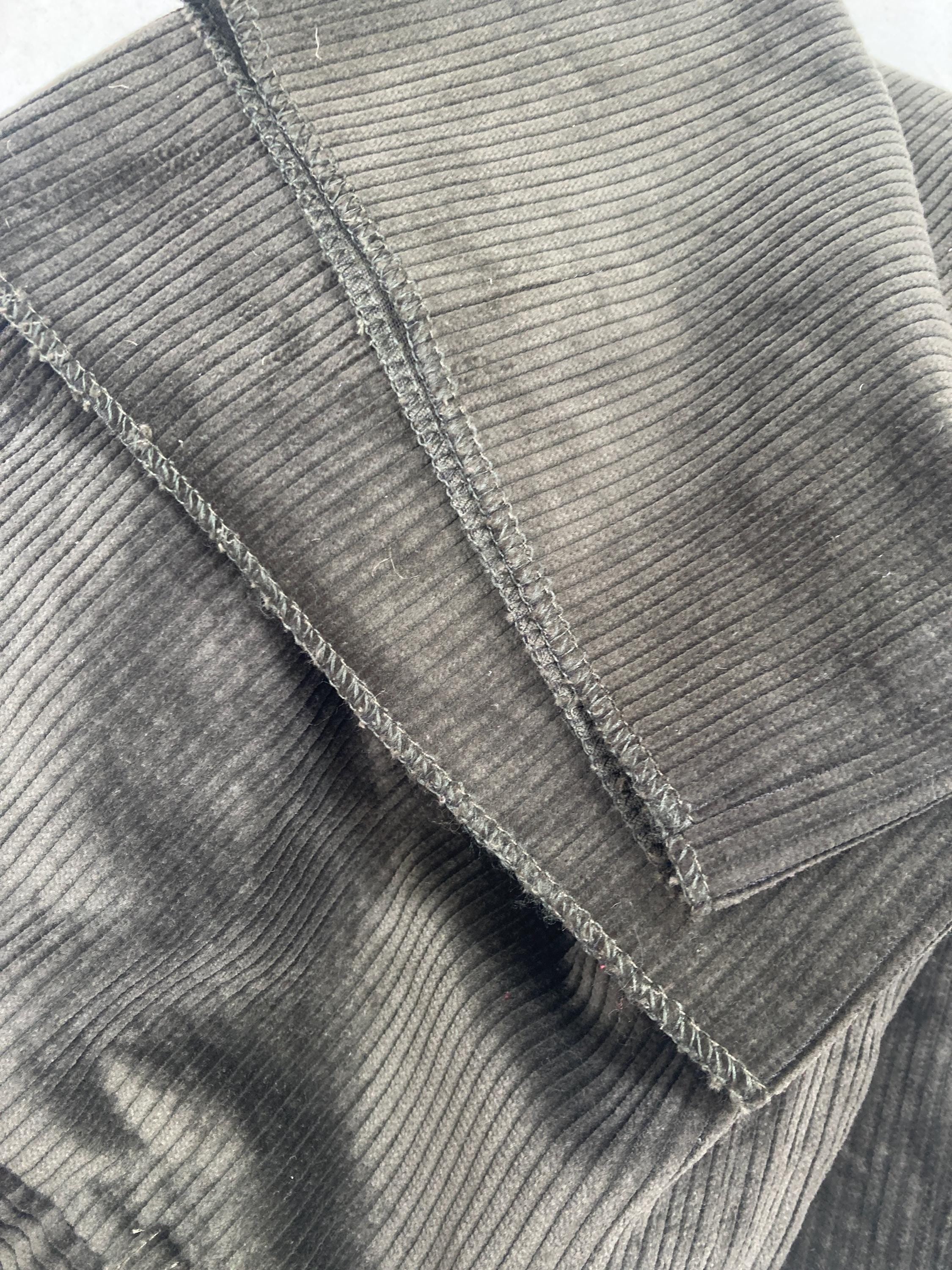 Vintage dark muted green jumbo relaxed oversized corduroy trousers W42 L35 by LMA