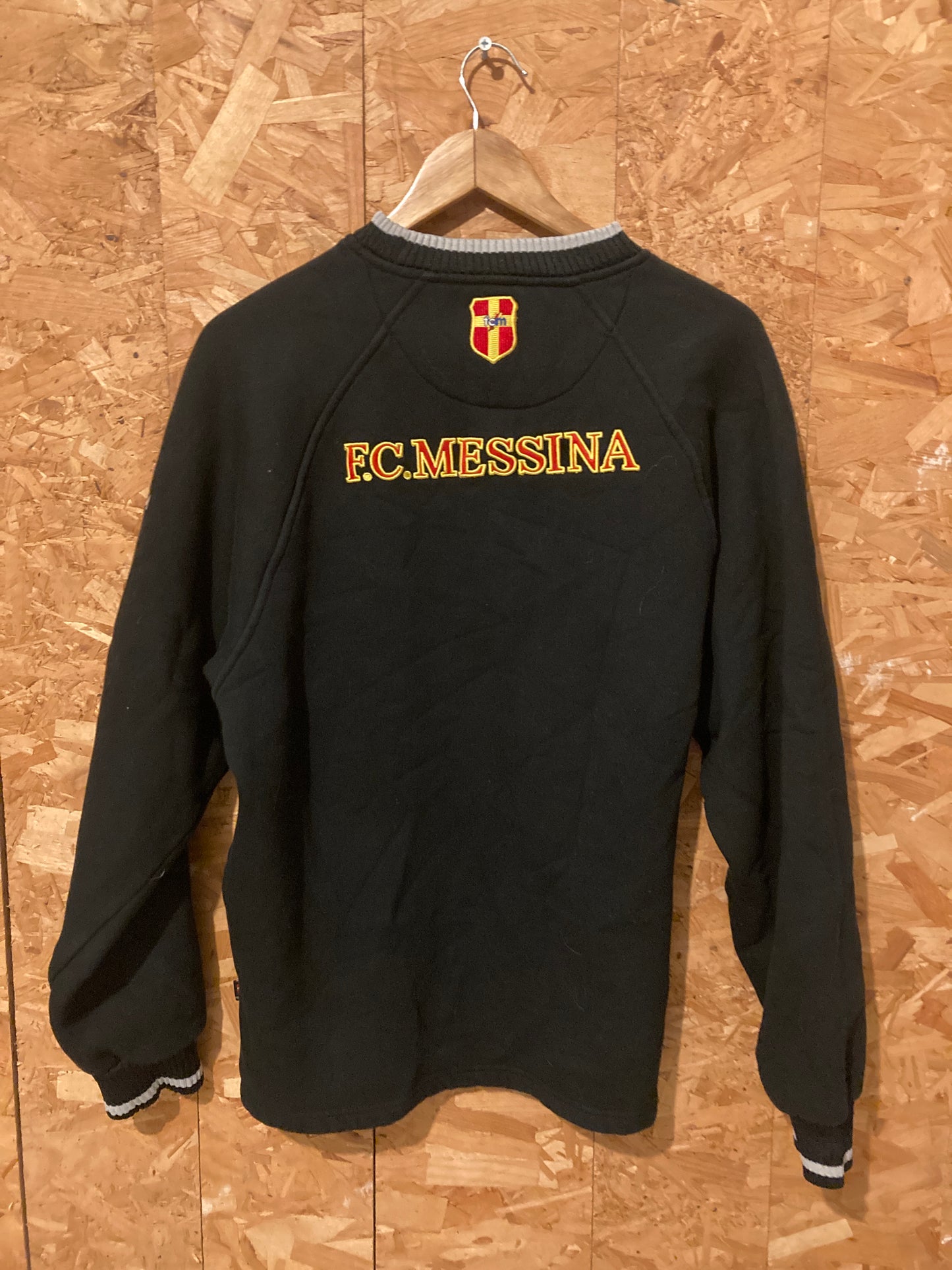 Vintage Y2K FC Messina black crew neck sweater size large by Legea