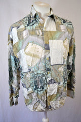 Vintage 90s Abstract Classical Art Print pastel watercolour shirt size large