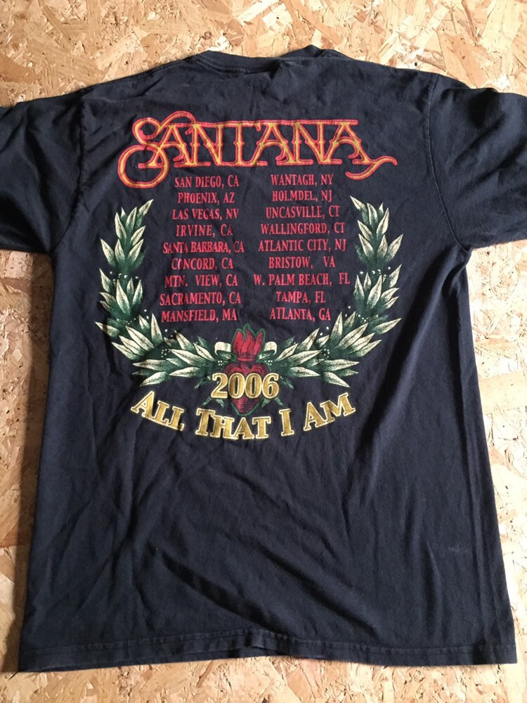 Retro music merch vtg band t-shirt Santana all that i am tour 06 size medium