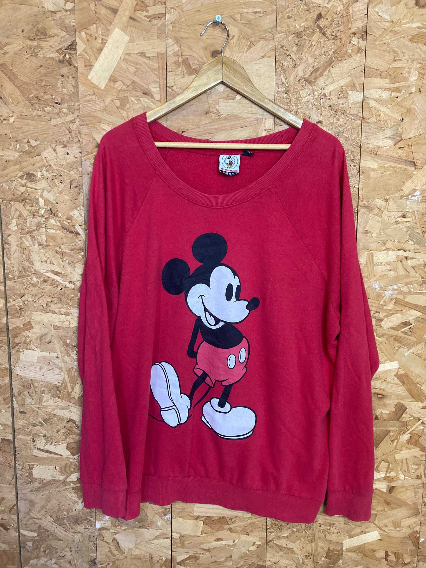 Vintage Y2K red black Mickey Disney slouchy sweater size XXL oversized fit