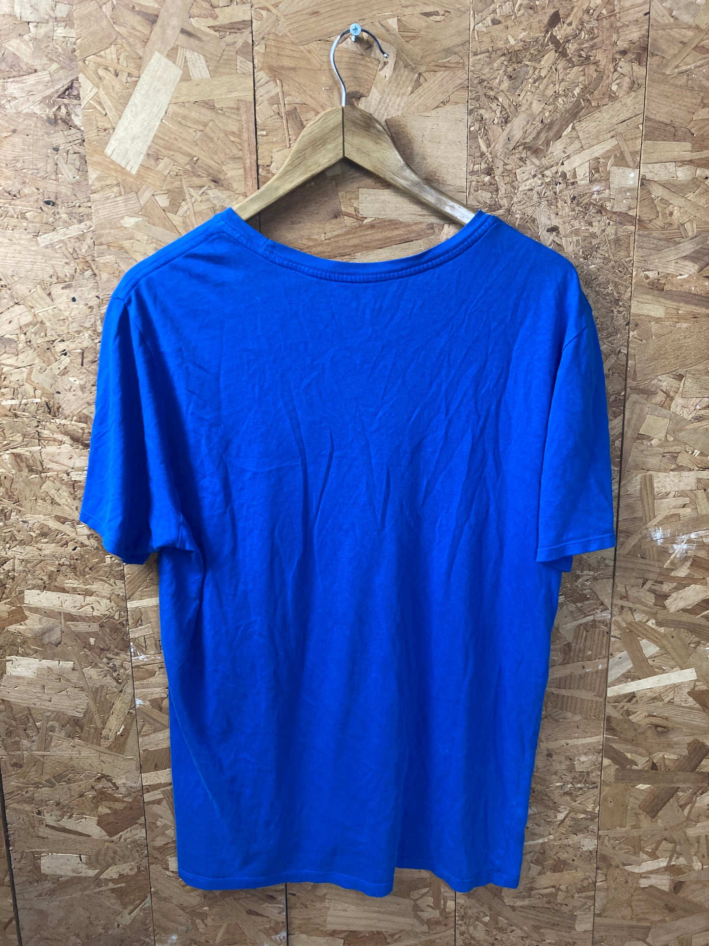 Vintage Y2K mid blue minimal nike embroidered logo t-shirt size large