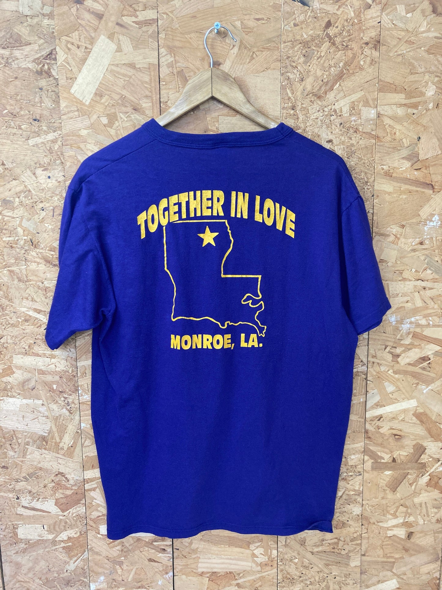 Vintage 90s Conley Family Reunion Together in Love - Monroe LA USA souvenir quirky purple yellow t-shirt size large