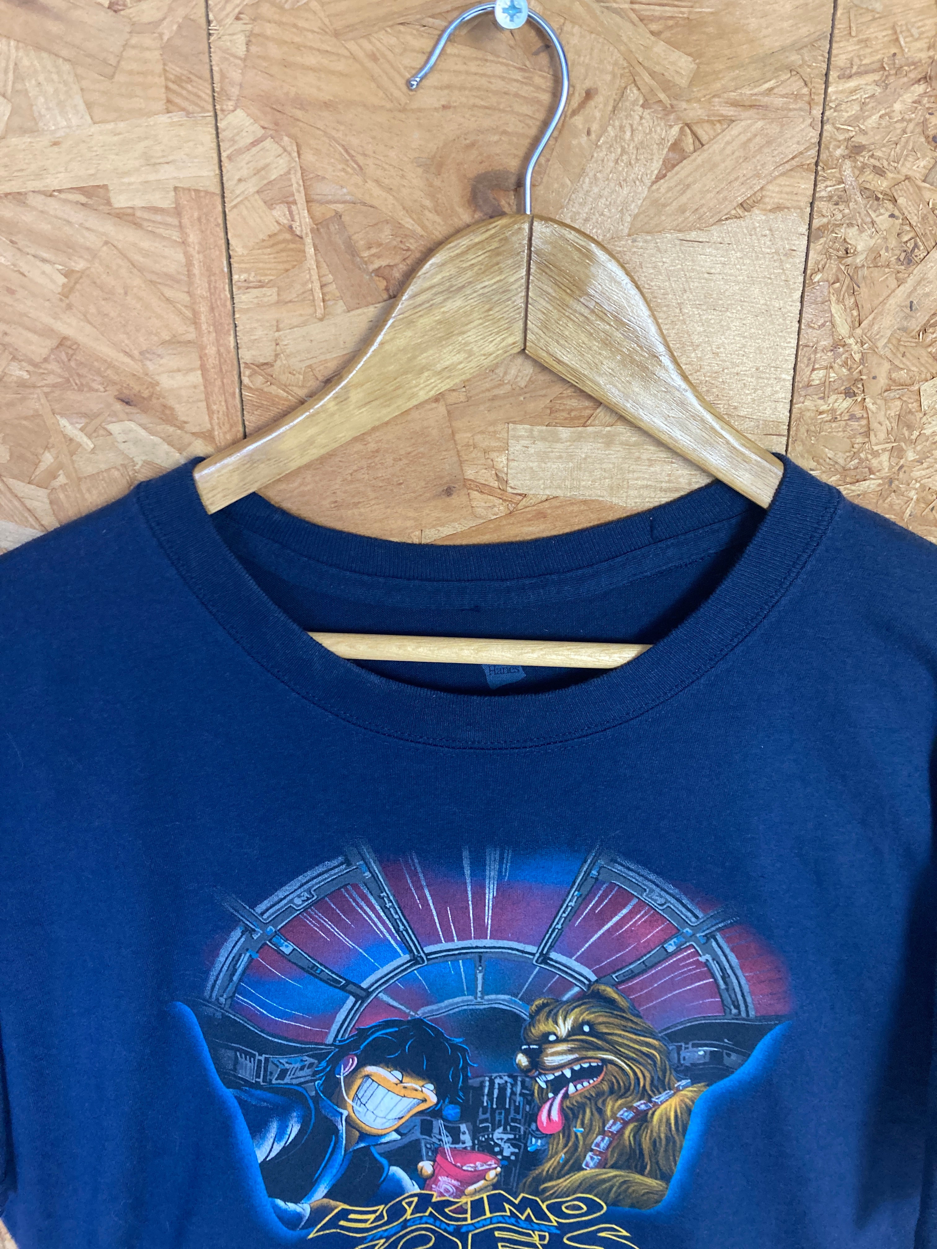 Vintage 90s Eskimo Joes Diner USA Souvenir quirky star wars funny T-shirt size l