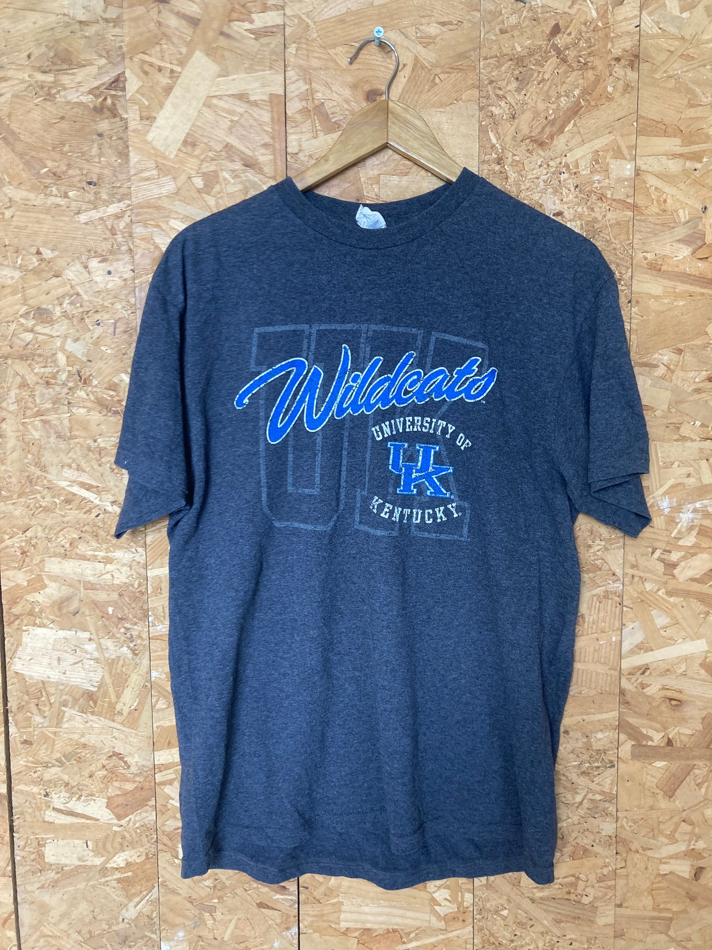 Vintage 90s Kentucky Wildcats USA college athletics souvenir dark grey marl t-shirt size large