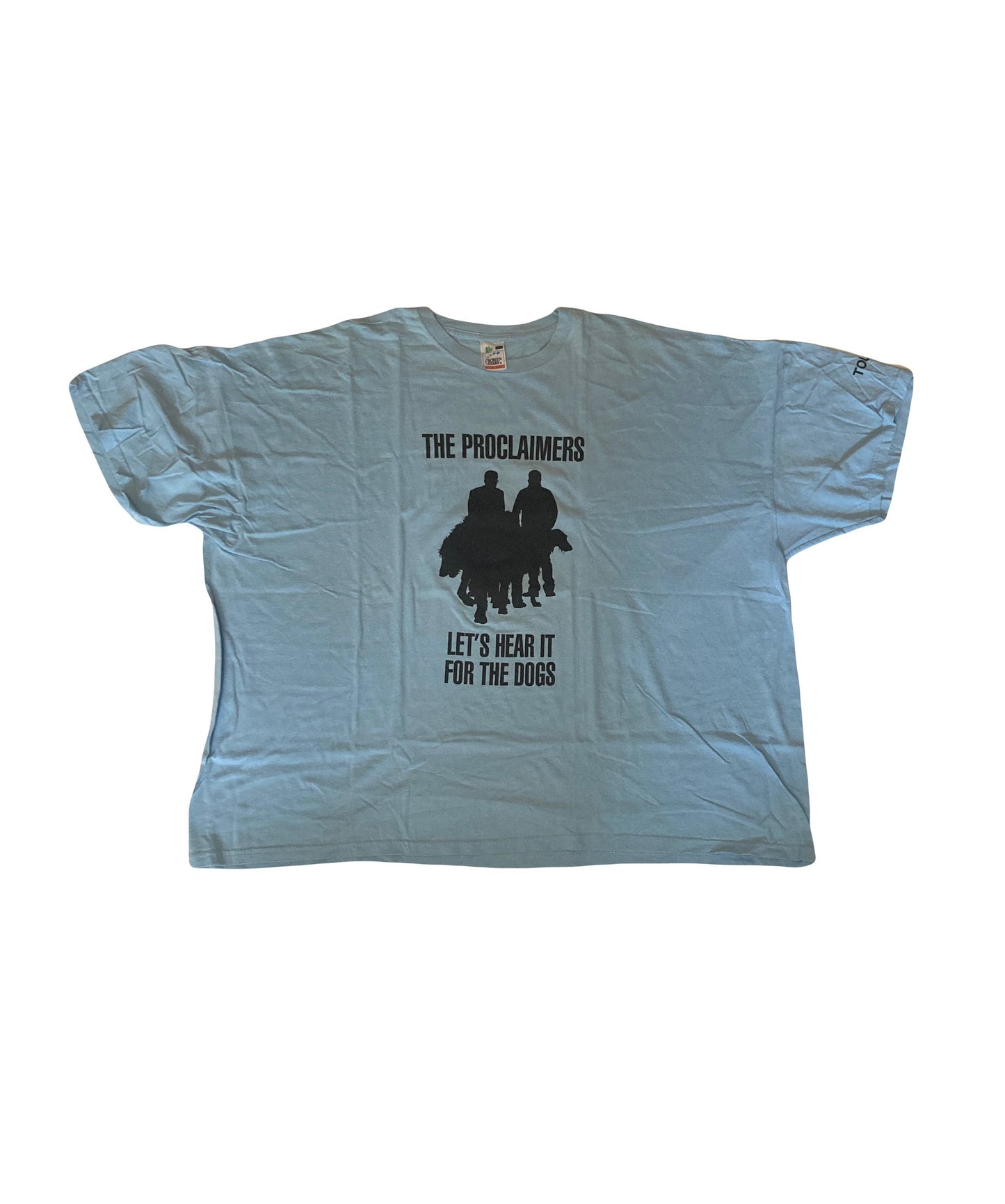 Music merch band t-shirt The Proclaimers Scottish duo tour tee oversized XXXL light blue