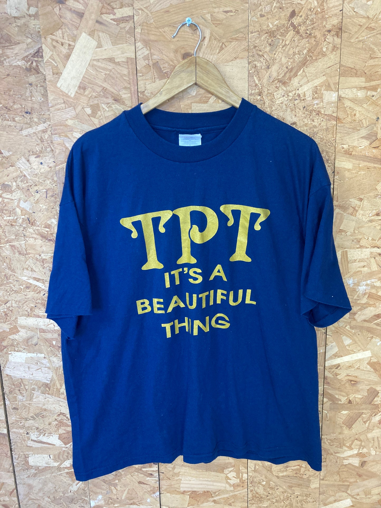 Vintage 90s TPT its a beautiful thing navy blue gold souvenir t-shirt size XL