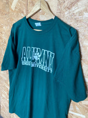 Vintage Y2K dark green Ohio University Alumni football basketball team USA college sports t-shirt size XL