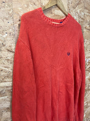 Vintage 90s Chaps by Ralph Lauren bright orange jumper pullover size XL slouchy oversized