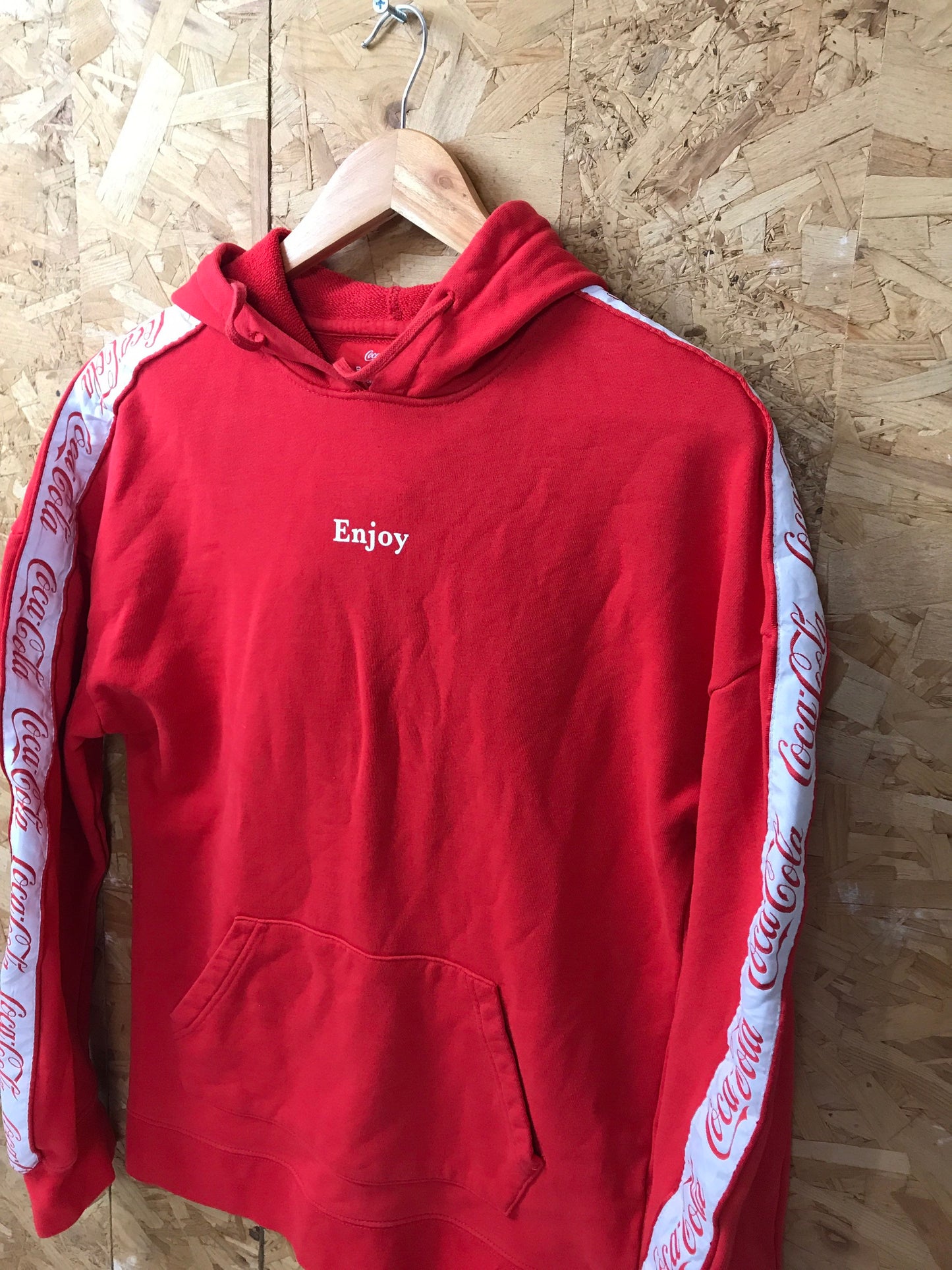 Vintage 90s USA red Coca Cola promotional hoodie size small