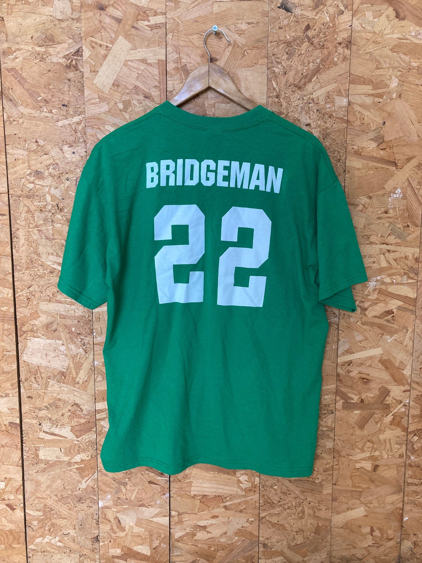 Vintage 90s green Bridgeman #22 Delran Dragons New Jersey high school team souvenir USA t-shirt size large