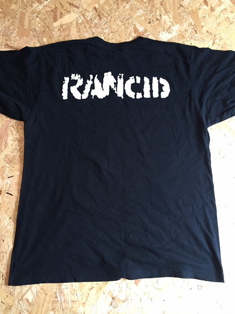 90s Vintage Rancid give em the boot band t shirt size medium