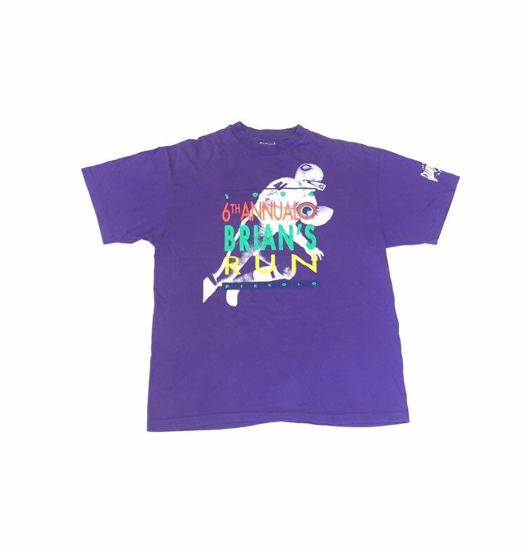 Vintage 1994 Brian’s 6th Annual fun run Chicago purple quirky USA souvenir t-shirt size large